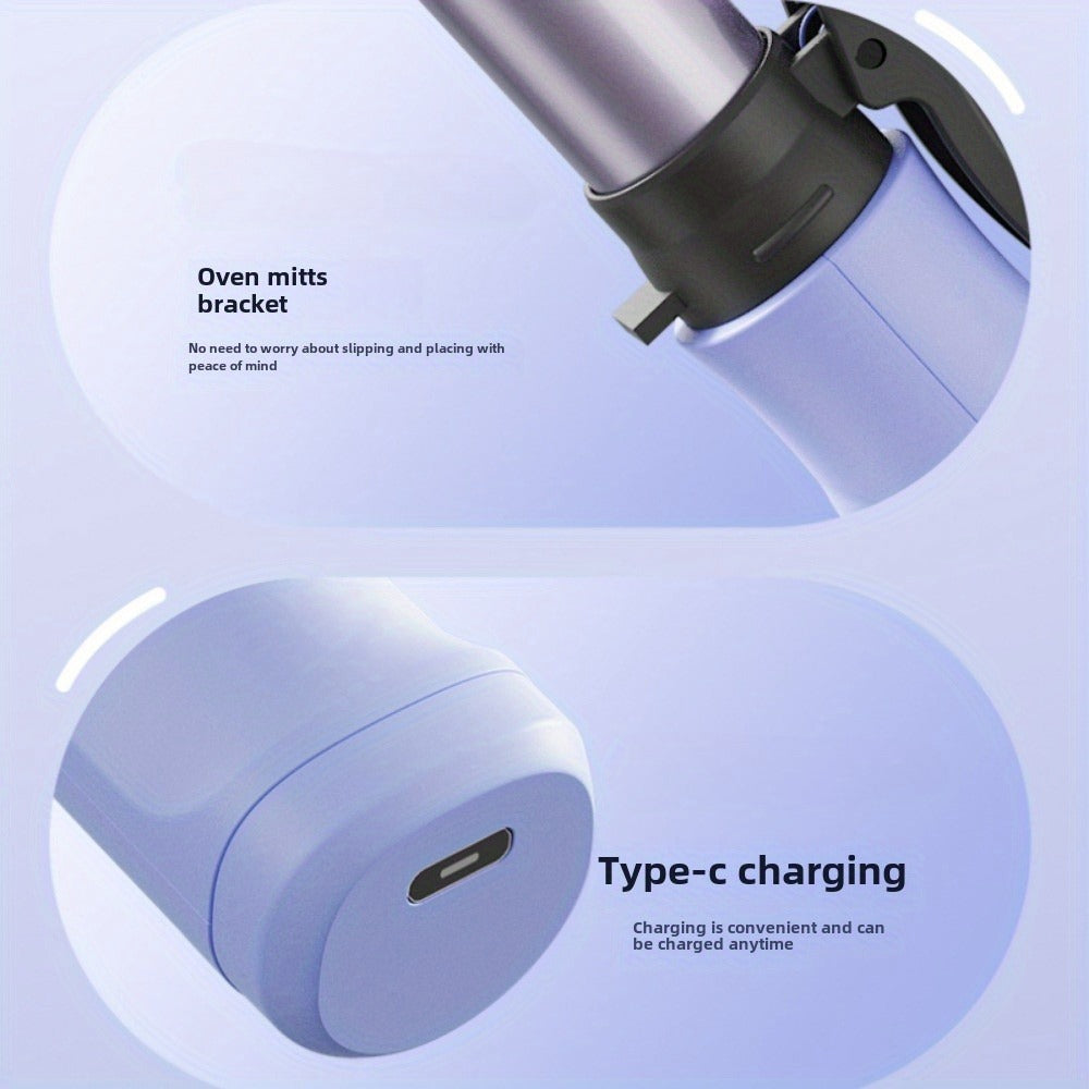 Cordless Mini Curling Iron Wireless Rechargeable Portable Hair Curler, Ceramic Barrel for Airy Bangs — image 8