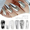 Mirror Metallic Silver Nail Art Gel in XEIJAYI Electroplating-Style Bottle with Cap-Mounted Detail Brush — image 13