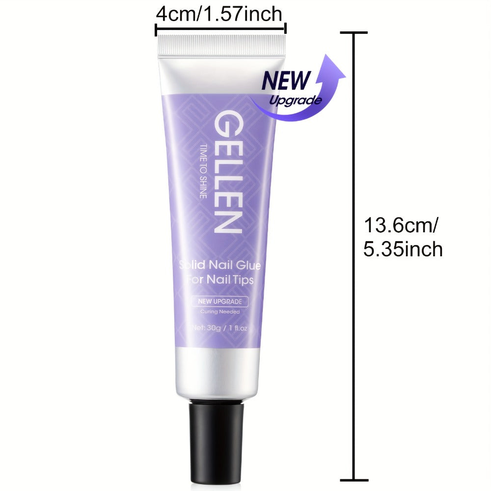 Solid Nail Glue Gel for Press On Nails 30g with UV Nail Lamp, Gel Nail Glue for Acrylic Nails, Gel Tips & 3D — image 4