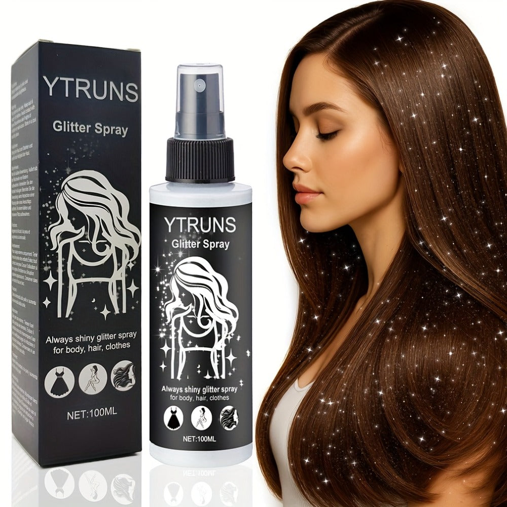 Body Shimmer Spray for Women – Star-Shaped Glitter Sparkle Mist 100ml Hydrating Formula for Body Hair & Clothes — image 1