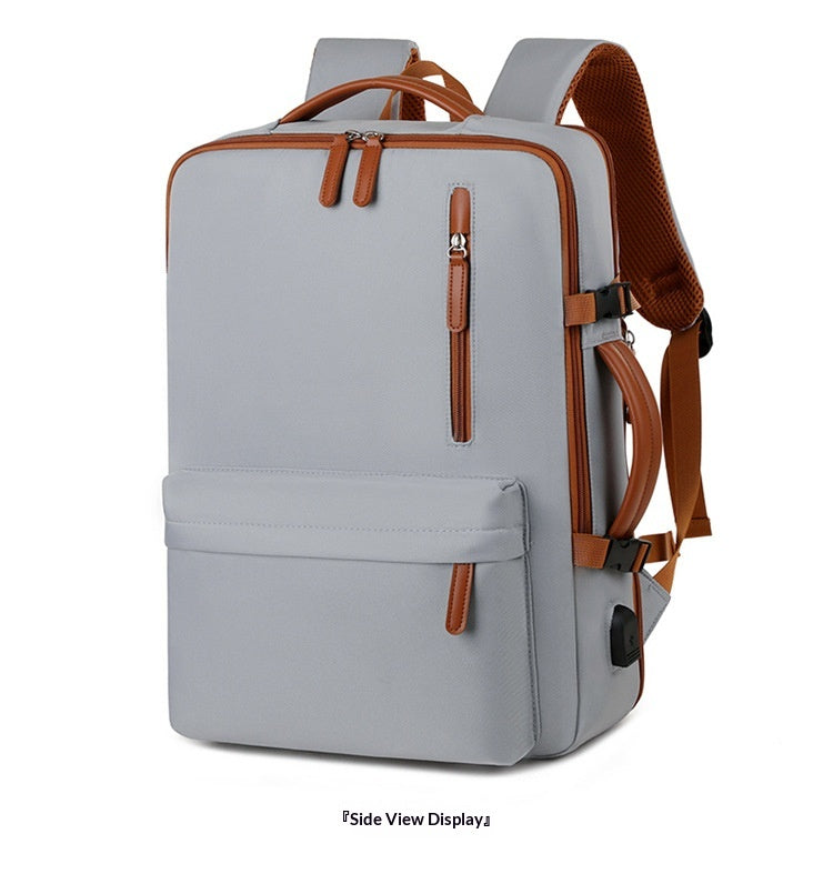 Business Travel Laptop Bag With Dual-Shoulder USB Charging Port