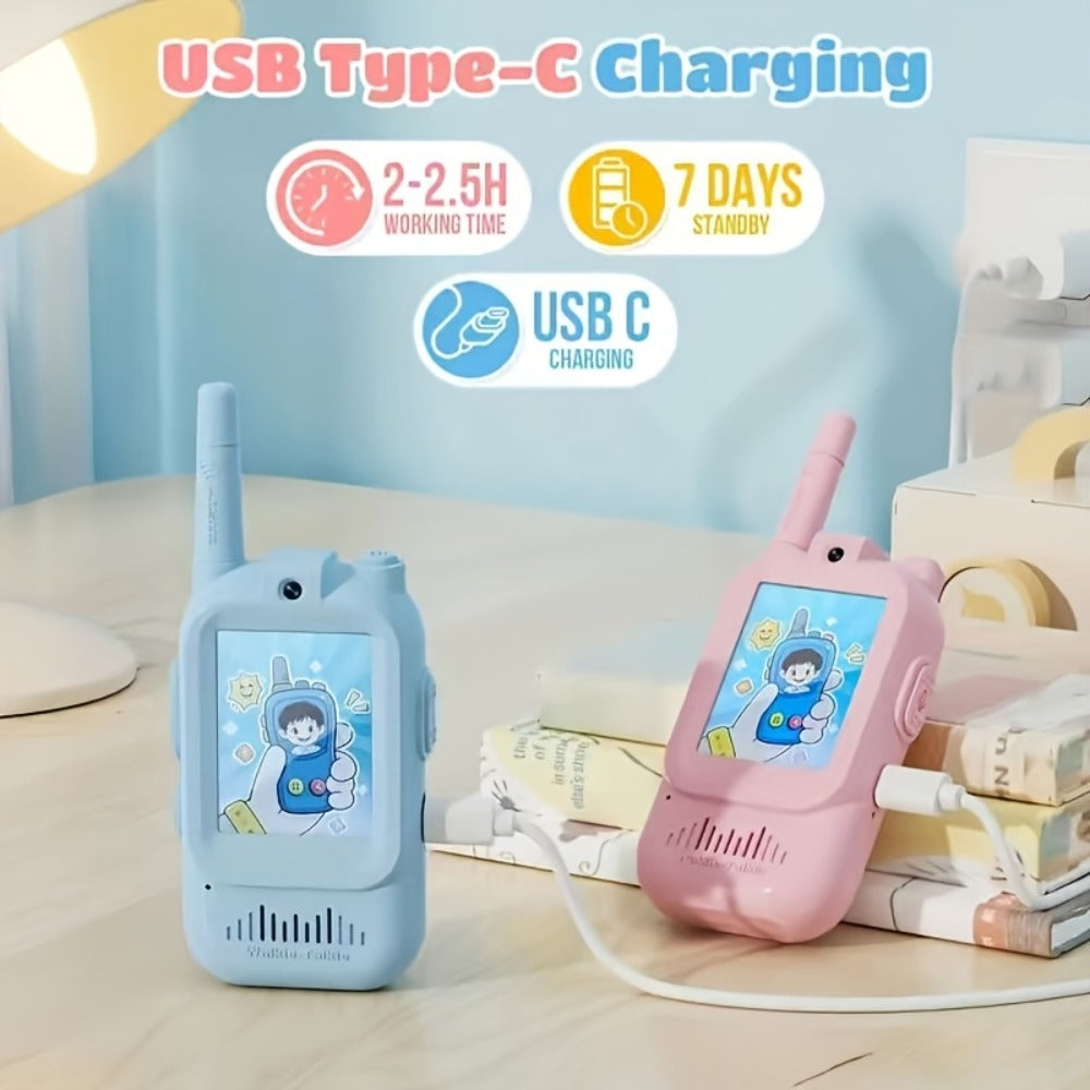 2-Pack Kids Walkie Talkie Toy 2.4GHz, Video Call, Voice Changer & HD Camera, Long-Range Wireless Communication — image 6