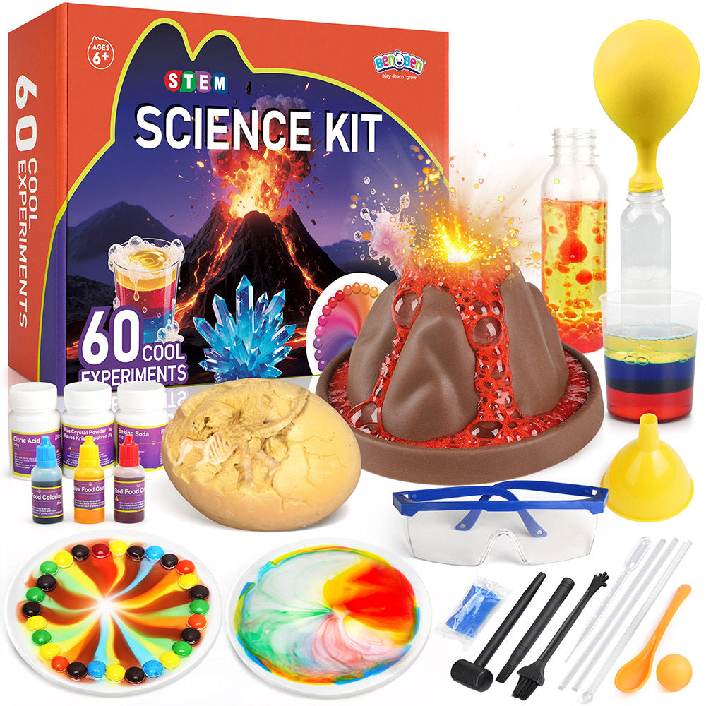 Kids Science Kit 60 Experiments STEM Educational Toy Set with Real Lab Tools for Boys & Girls Ages 6 7 8 9 10 11 12 — image 1