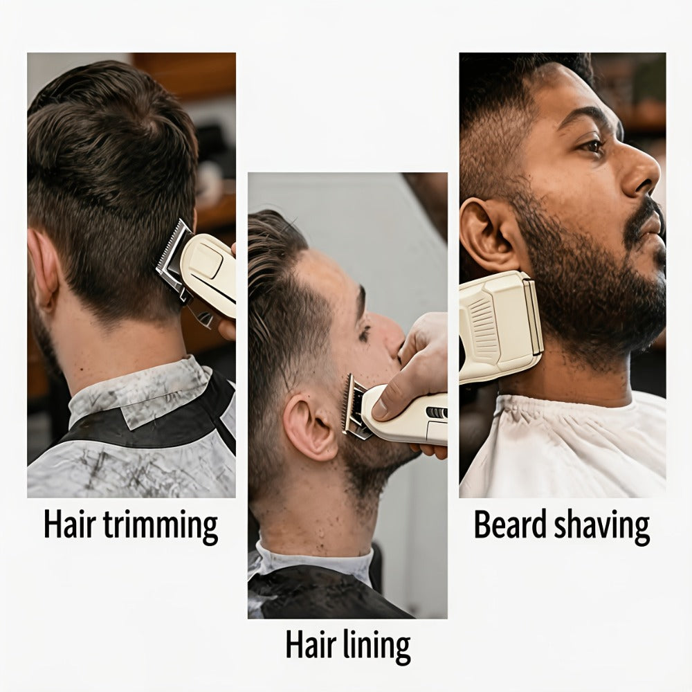 Hair Clippers & Trimmers KLY White Full-Size Clipper with LCD Display, USB Charging and Guide Comb Set — image 14