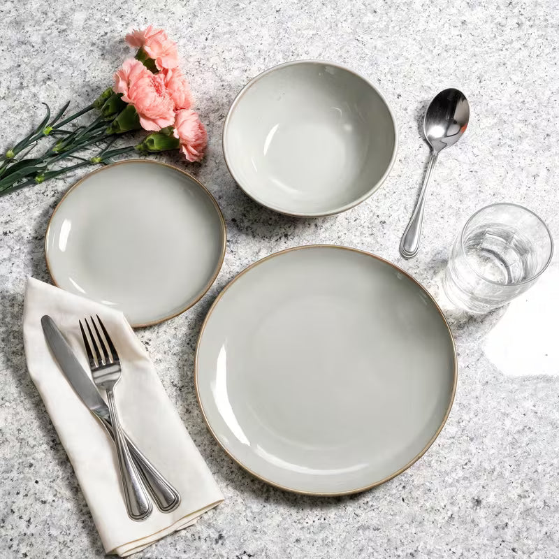 12-Piece Stoneware Dinnerware Set Service for 4