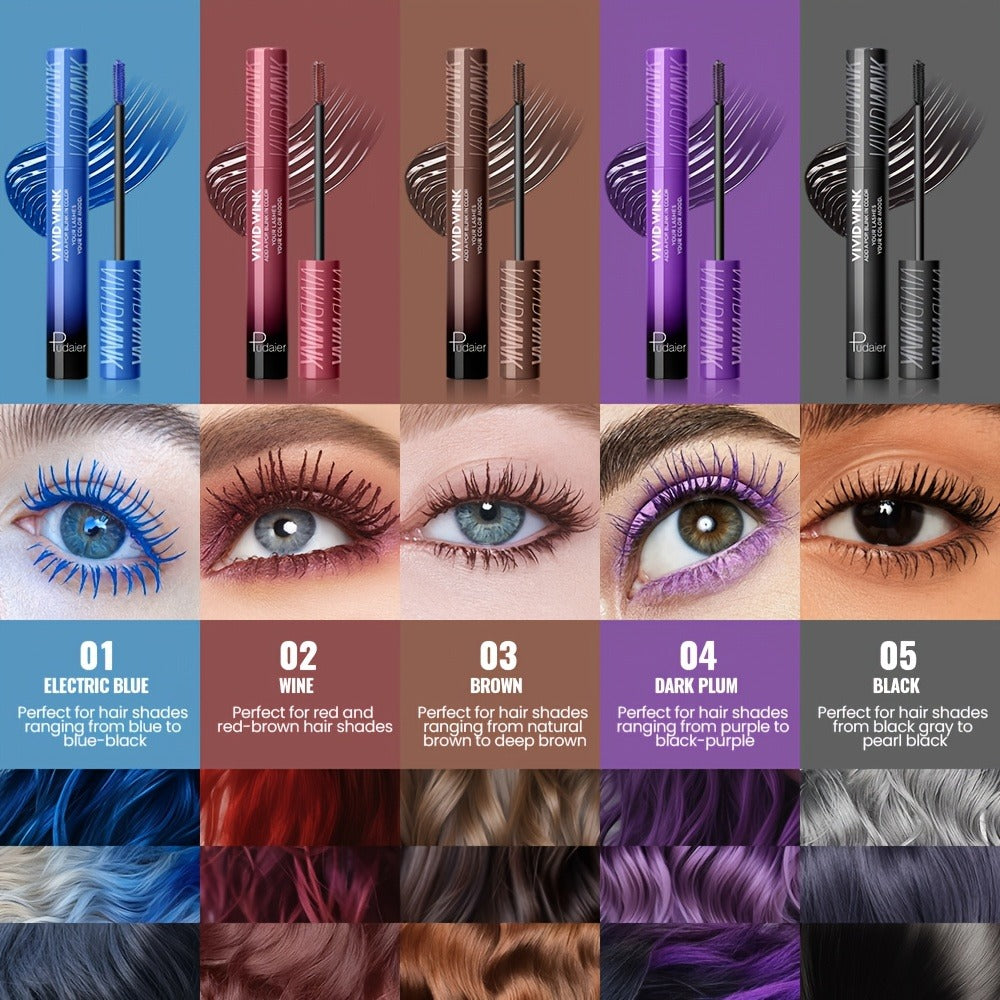 Colored Mascara in Five Numbered Shades with Slim Color-Coordinated Tubes and Integrated Comb-Style Wands — image 12
