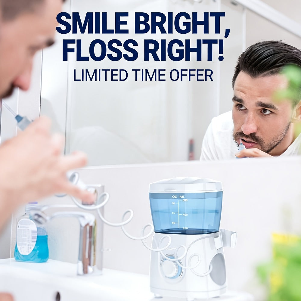 Water Flosser Countertop FC166 Oral Irrigator with 600ml Tank, Ten Pressure Settings, Eight Nozzles and Rotary Dial — image 7