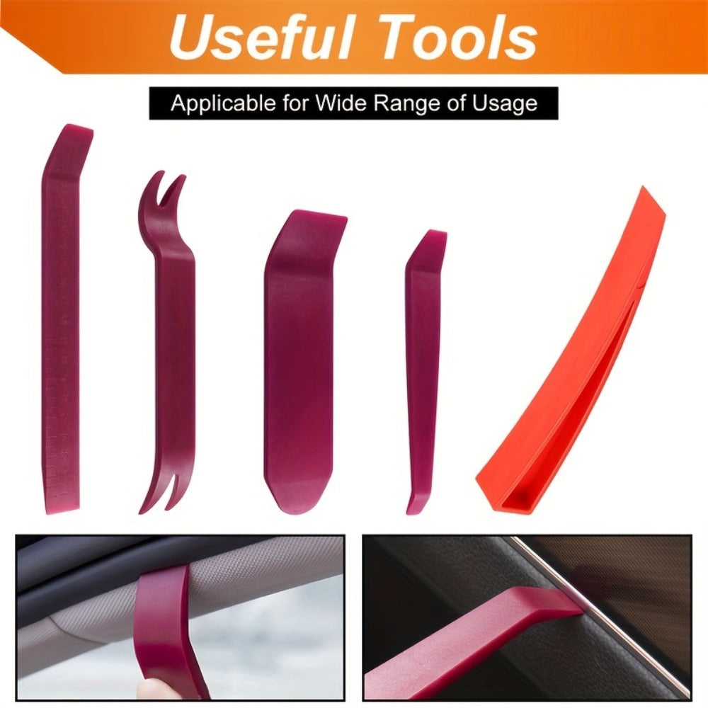 Fourteen-Piece Automotive Entry and Trim Tool Kit with Air Wedges, Long-Reach Rods and Carry Case — image 5