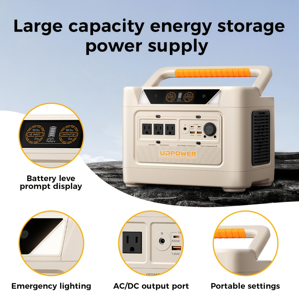 Portable Power Station 595Wh 600W with LiFePO4 Cell Pack, Nine Outputs, USB-C PD and 1200W Surge — image 18