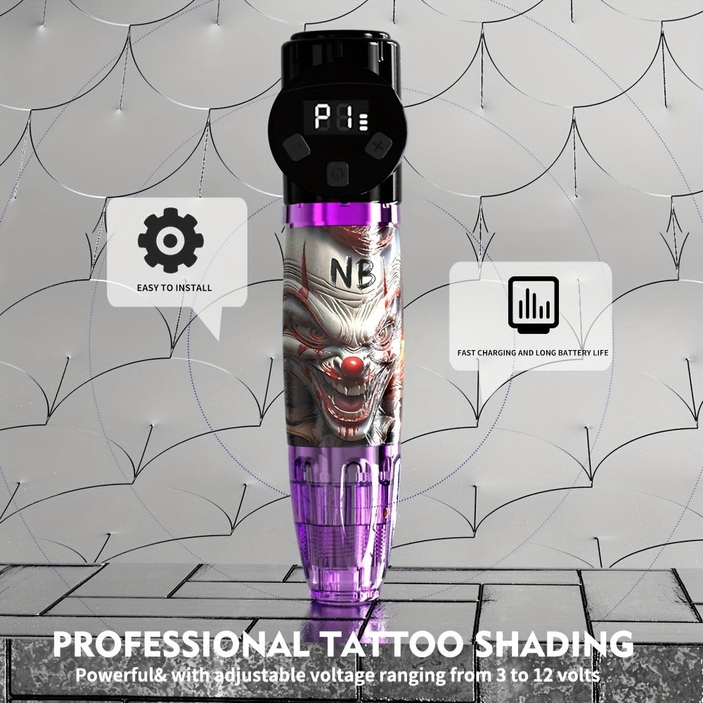 LCD Display Tattoo Machine Kit Complete Set INKSOUL Rotary Tattoo Gun with Voltage for Temporary Body Art, Festivals and Cost