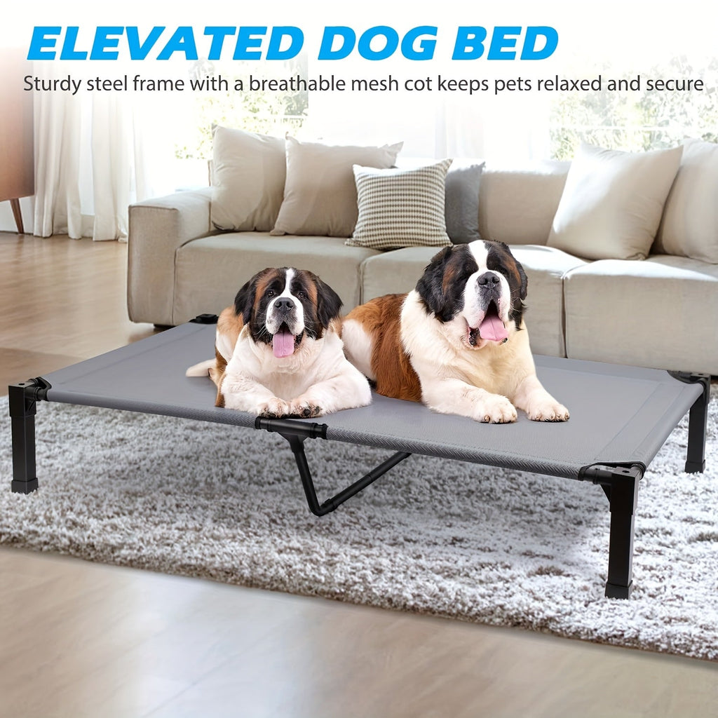 Elevated Mesh Dog Cot Bed with Folding-Leg Frame, Seven Colors and Four Labeled Sizes from 35 to 60 Inches — image 5