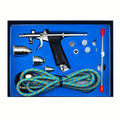 Double-Action Trigger Airbrush Kit with 0.3, 0.5 and 0.8 mm Nozzles, Three Cups and Pictured 6 ft Hose — image 1