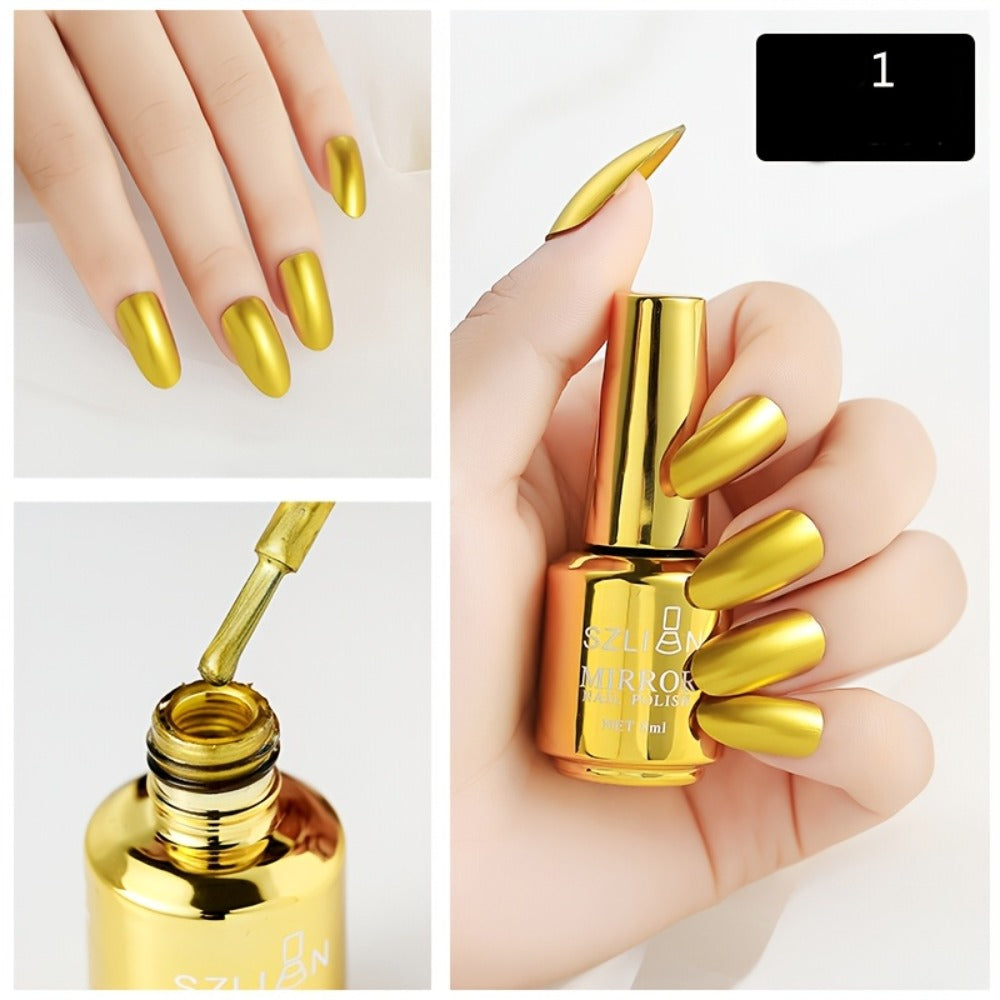 Gel Nail Polish Liner Set with 12 Mirror Chrome Colors and Built-In Thin Art Brushes for Detailed Nail Art — image 6