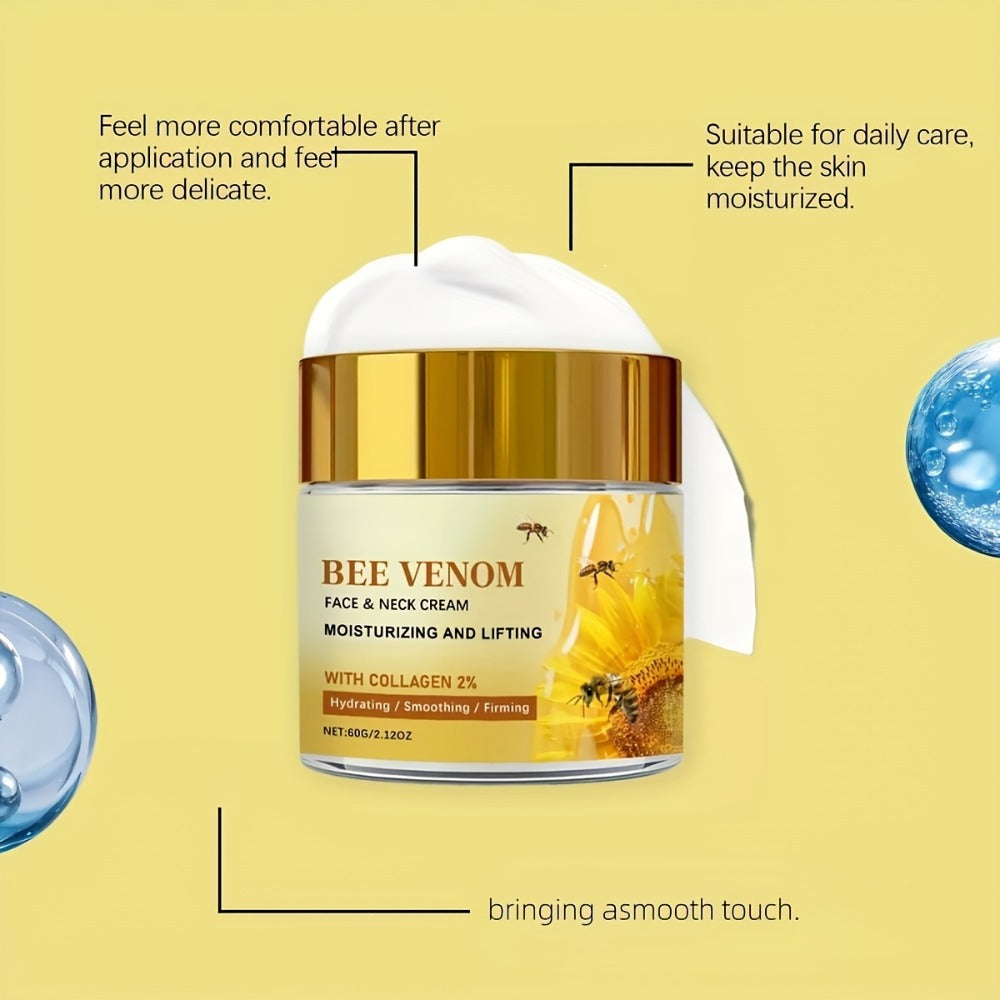 Face Cream Bee Venom and Collagen Two-Bottle Set for Morning and Evening Moisturizing Care — image 6