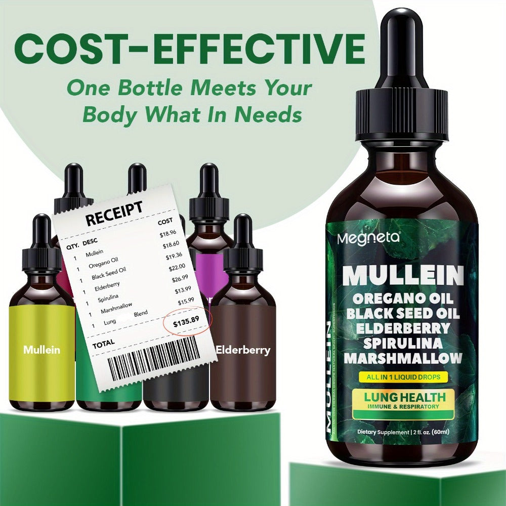 Mullein Leaf Liquid Drops for Lung Health & Respiratory Support, Natural Herbal Formula for Breathing Comfort — image 8