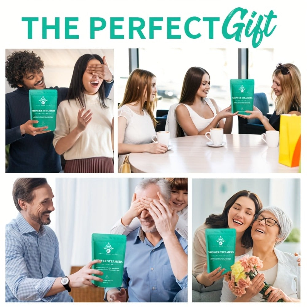 Twenty Assorted Shower Steamer Tablets with Six Fragrance Labels in a Teal Resealable Gift Bag — image 7