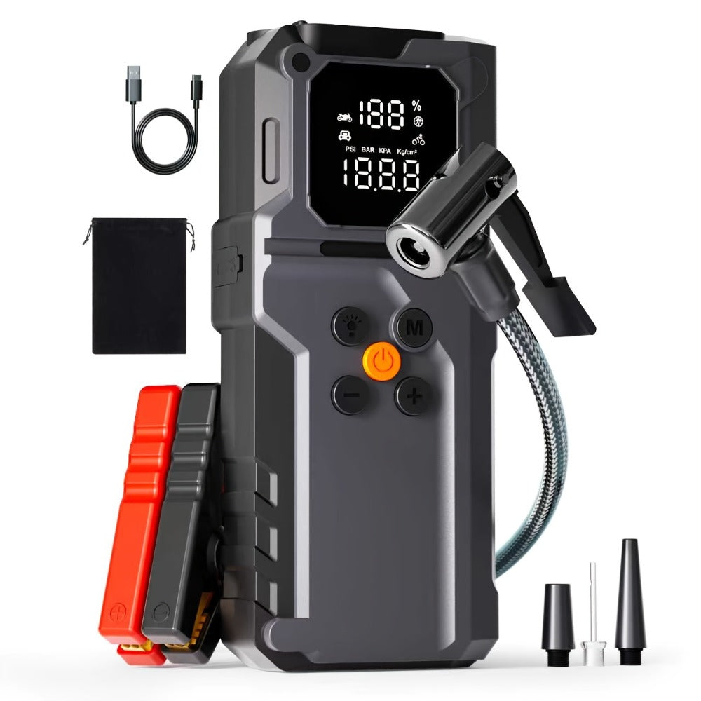 12V Jump Starter with Scatach-011 Base Model or Q27B Start-and-Inflation Package, Digital Display and Clamps — image 5