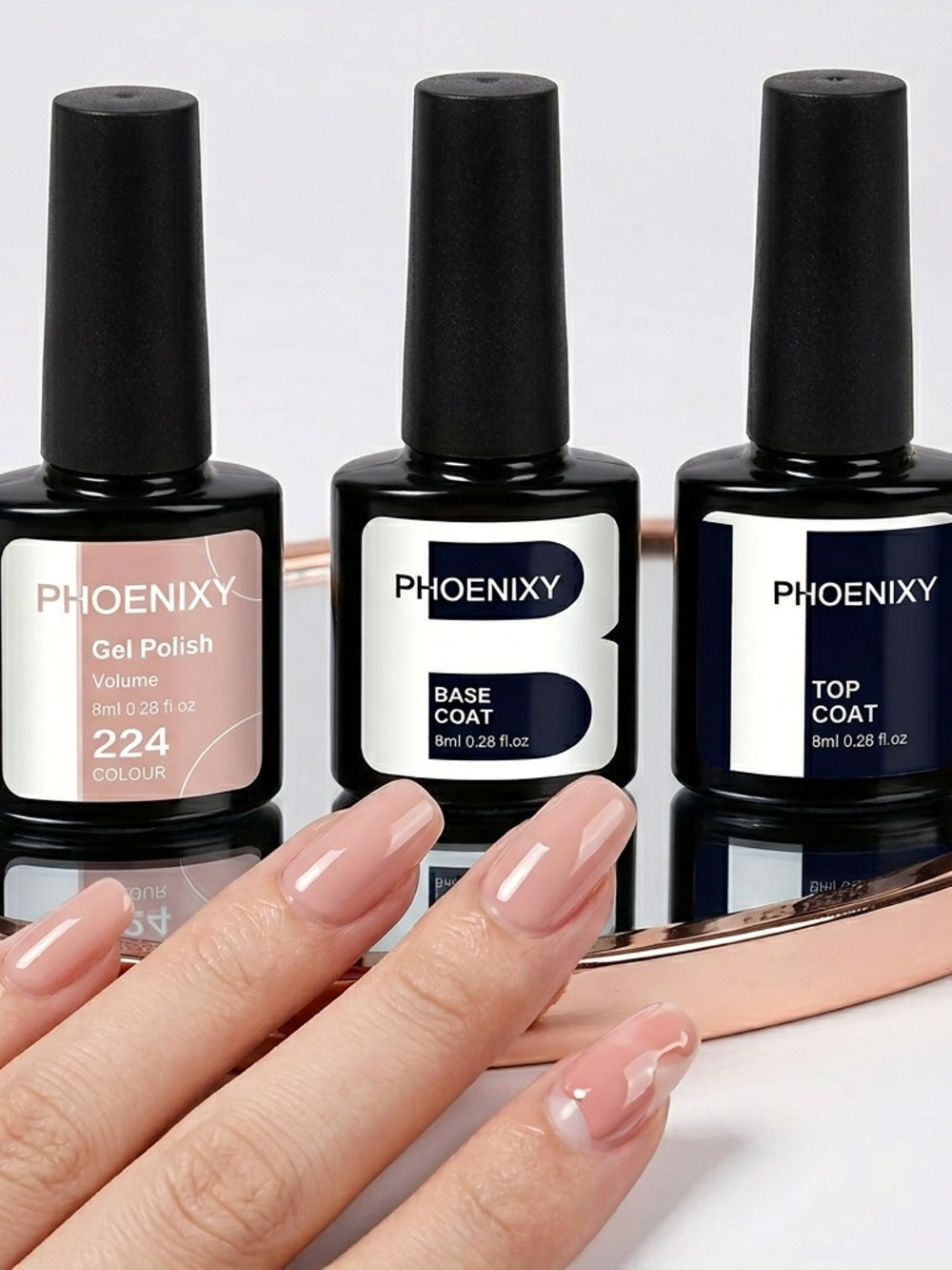 Gel Nail Polish 40-Piece Kit with 36 Colors, Base Coat, Glossy and Matte Top Coats, Glitter Shades and UV Cure — image 7
