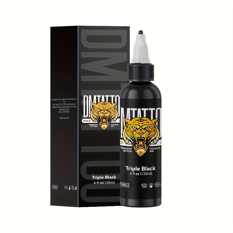 Tattoo Ink DMTATTOO Advanced 4.06oz 120ml Single-Bottle Options in Seven Solid Colors with Item-Specific Color, Capacity and 