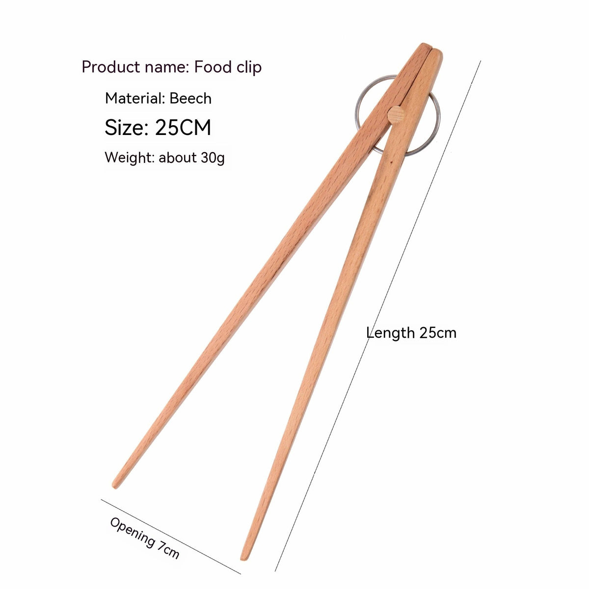 Wholesale Beech Tongs Bread Clip Anti-scald Food Clip