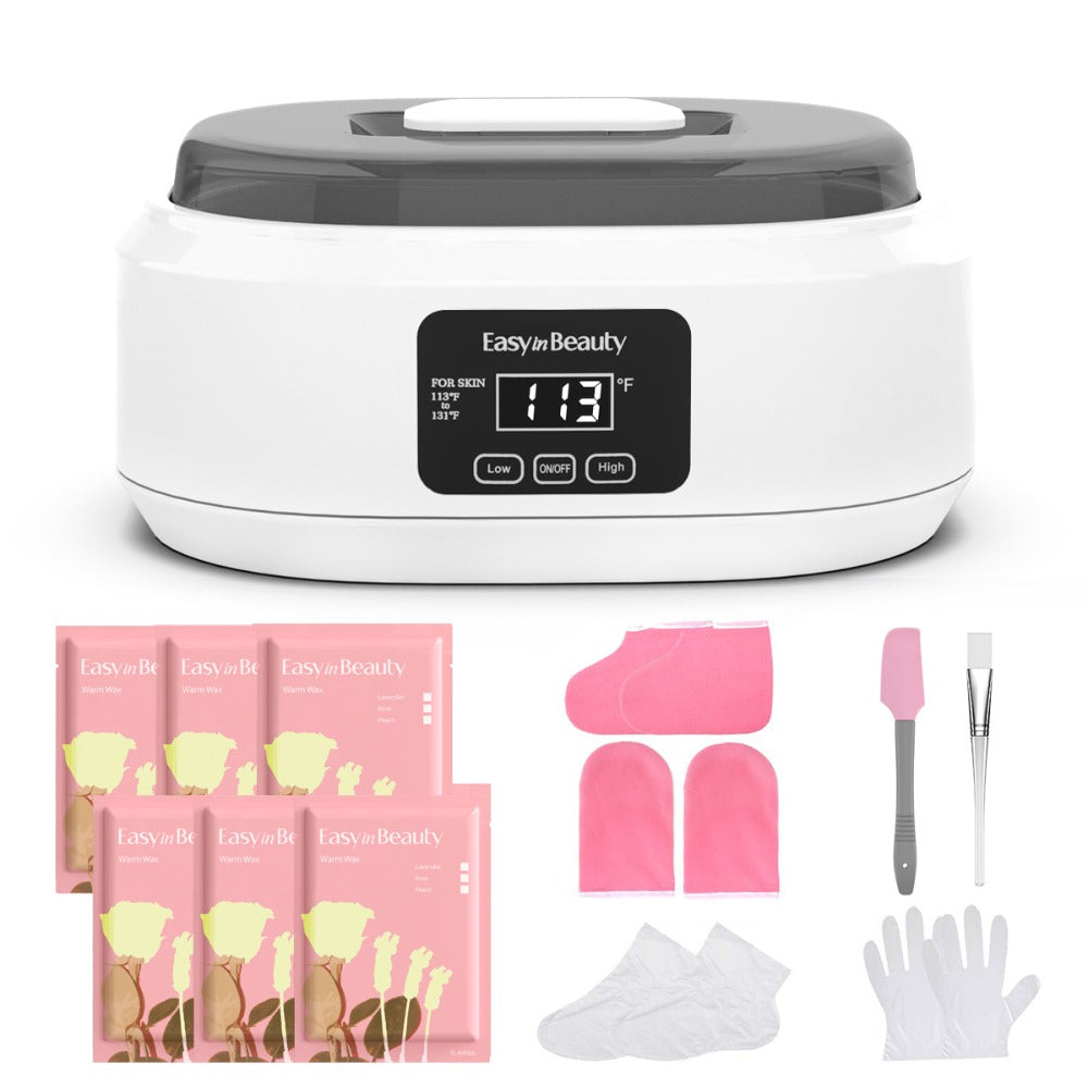 Paraffin Wax Warmer Kit 3000ml Touchscreen for Hands & Feet – Includes 6 Packs Refill Wax, Hot Wax Spa Bath for Arthritis Pai