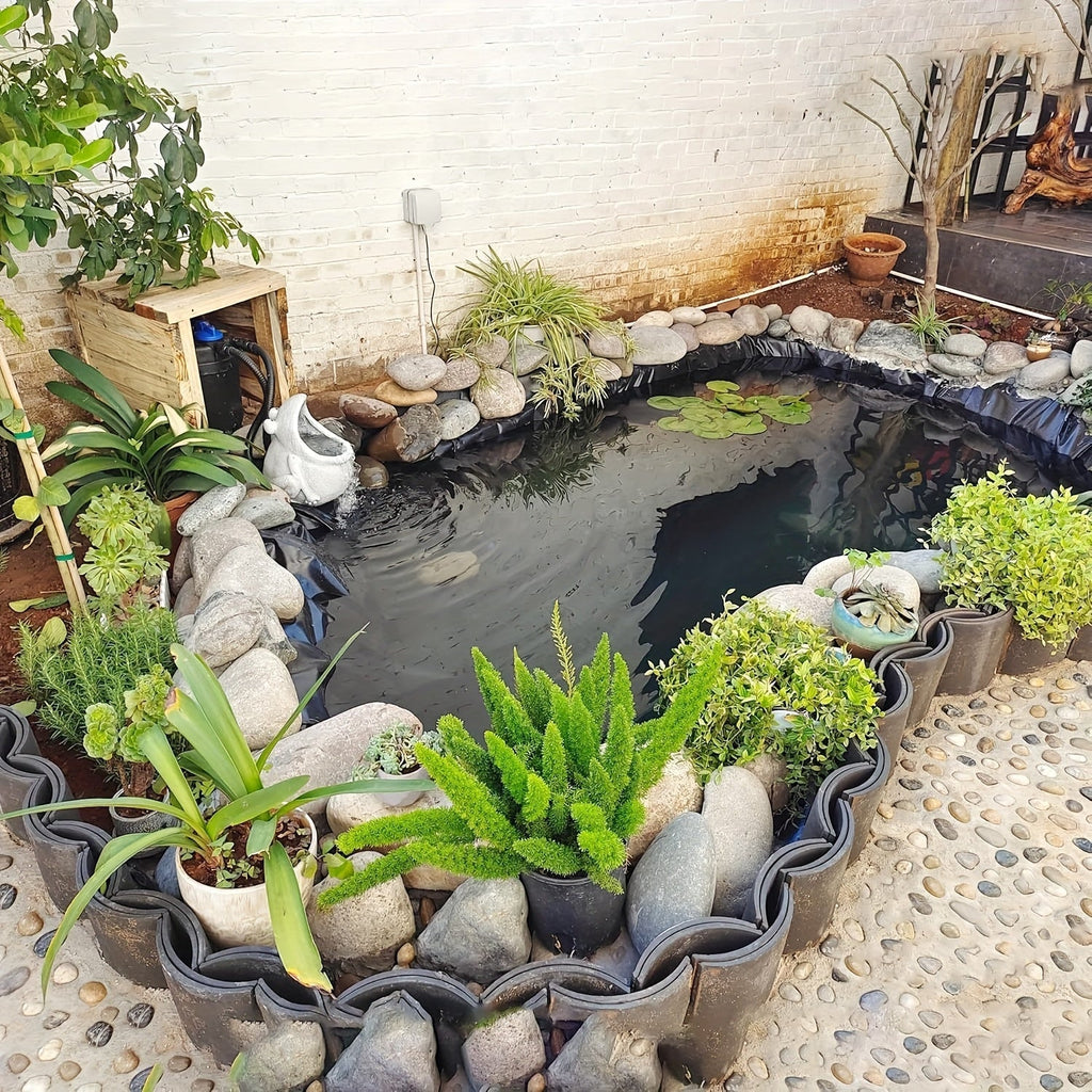 Pond Liner, HDPE Garden Fish Pond Water Feature Landscape for Garden, Patio and Yard Use, with the Listed Configuration — ima