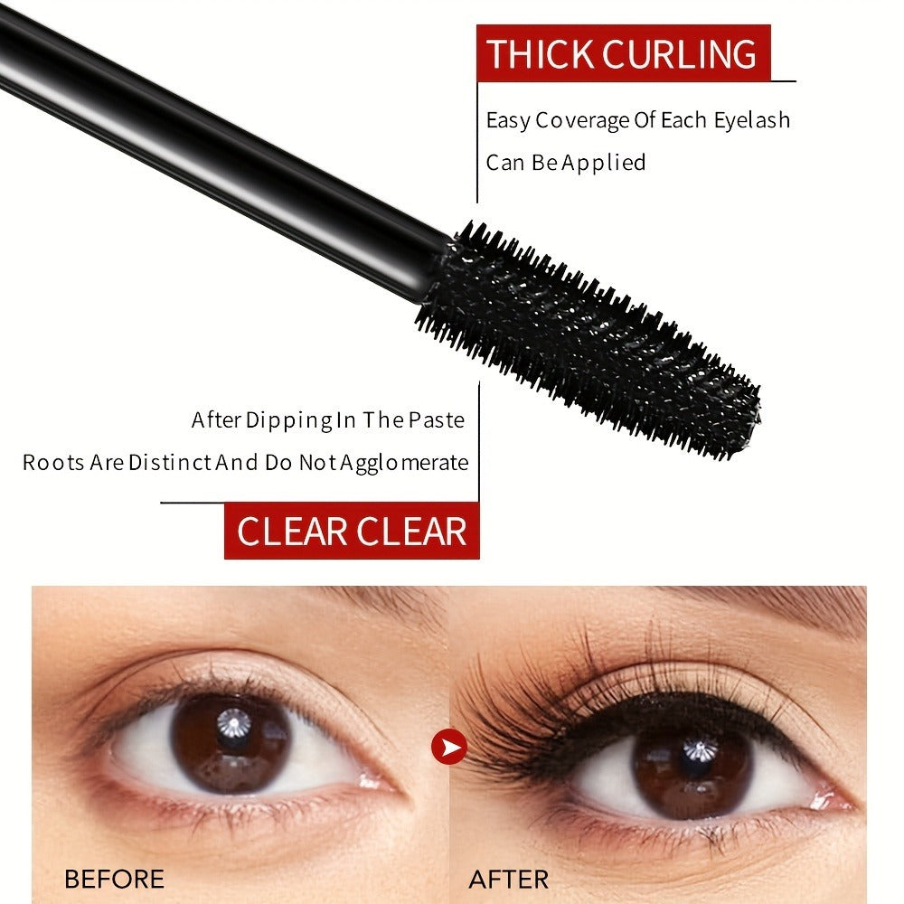 Black Mascara Three-Piece Set with Tapered Tubes, Copper-Color Caps and Black Bristle Applicator Wands — image 7