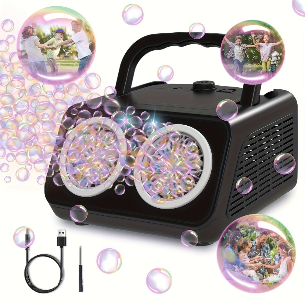 Electric Bubble Maker with 10X Bubble Solution, Dual Fan 20000+ Bubbles Per Minute Machine for Kids — image 4
