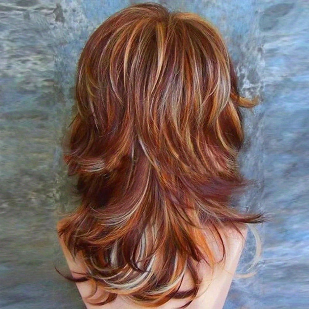 Synthetic Wig 18-Inch Light Brown Straight Style with, Simulated Scalp and Wig Net with Item-Specific Color, Length, Texture 