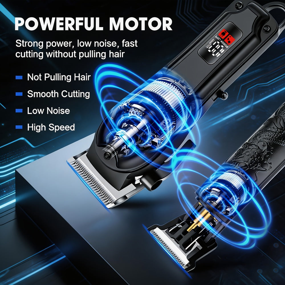 2-Piece Hair Clipper Set with Full-Size Clipper, Detail Trimmer, Guide Combs and USB Charging Accessories — image 31