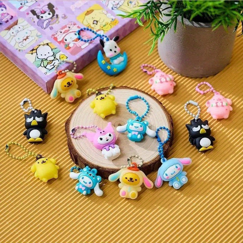 40pcs Kawaii Blind Box Mini Figures & Pendants, Sanrio Mystery Surprise Dolls Set for Parties, Celebrations and Guest Favors 