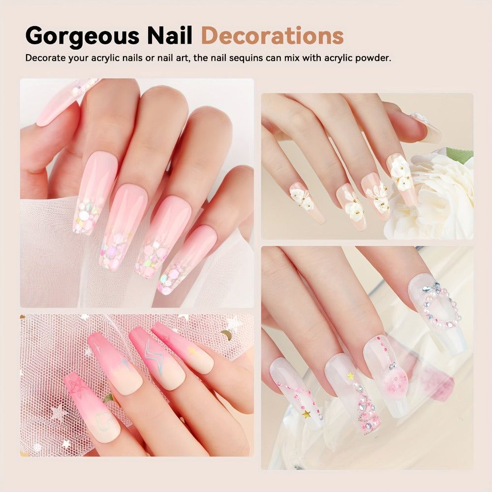 Six-Color Acrylic Nail Powder Set with Monomer Bottle and Application Tool Assortment in Three Set Codes — image 4