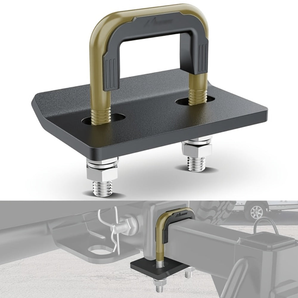 Trailer Hitch Tightener Anti Rattle Stabilizer 2 Inch Heavy Duty Steel U-Bolt with Rubber Cover Hitch Mount Wobble Eliminator
