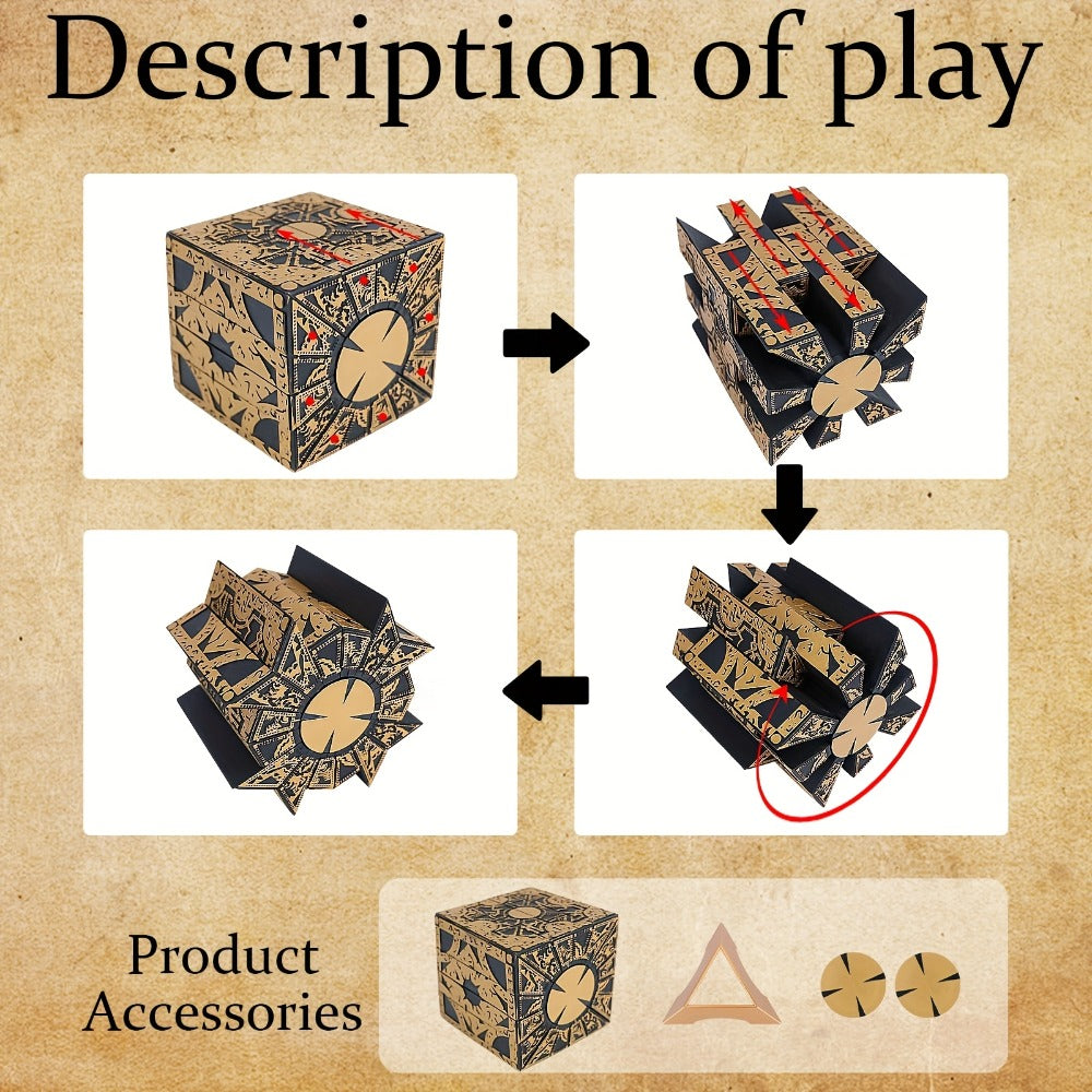Lament Configuration Puzzle Box Cube, Functional Detachable Deformation Lock Box with Display Base — image 12