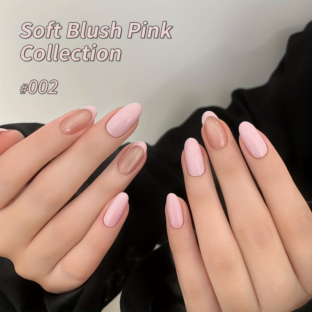 Gel Nail Polish 8-Color Gentle Pink Set in 0.51oz Bottles with Shades 001-008 and LED Soak-Off Cure for Nail Art — image 8