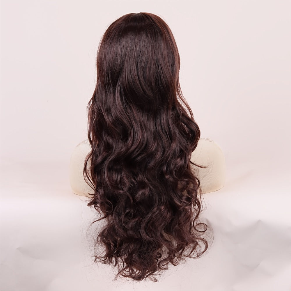 Synthetic Wig 28-Inch Big-Wave Curly Headband Style in Dark Brown or Black for Parties and Weddings — image 14