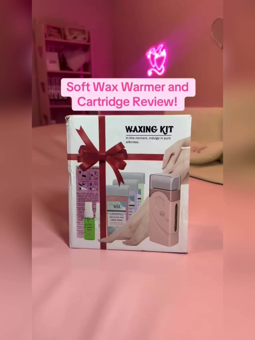 Roll On Wax Kit 105 Piece Complete Home Waxing Set – 2 Roll On Wax Rollers, Wax Warmer, 100 Waxing Strips, Lavender Oil & Pre