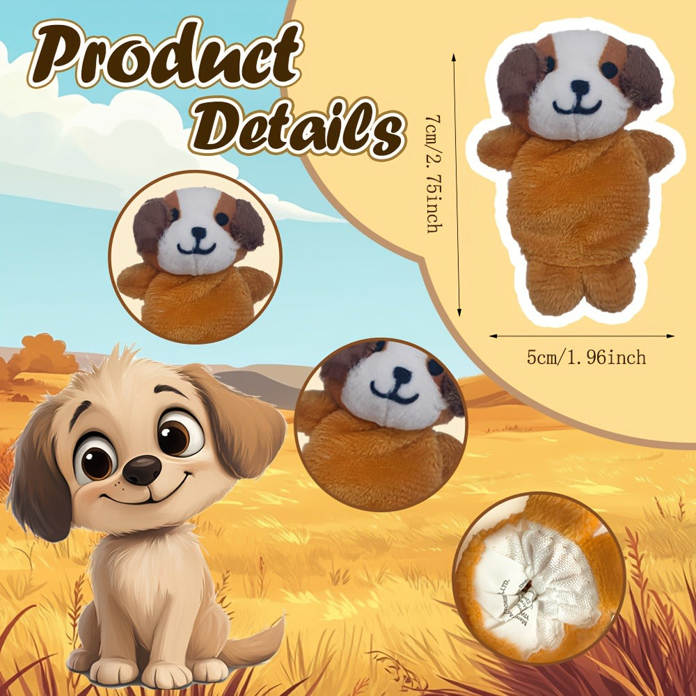 Twenty-Piece Plush Animal Finger Puppet Set with Bear, Rabbit, Panda and Assorted Character Designs — image 2