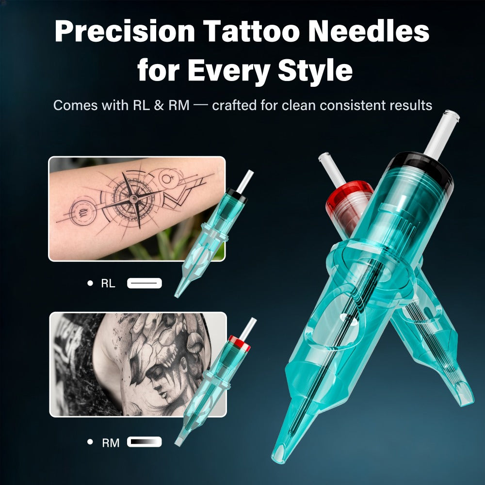 Cordless Rotary Tattoo Machine Kit Complete Set with Screen Display 6-8Hr Battery 20 Needles 7 Inks — image 12