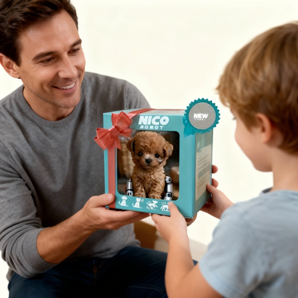 Brown Electronic Plush Puppy Toy with Walking, Barking and Tail-Motion Icons in a Single Boxed Option — image 8