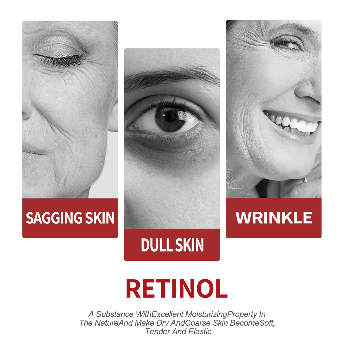 Retinol Moisturizing Cream To Reduce Fine Lines, Dark Circles, Moisturize, Tighten Pores And Prevent Aging