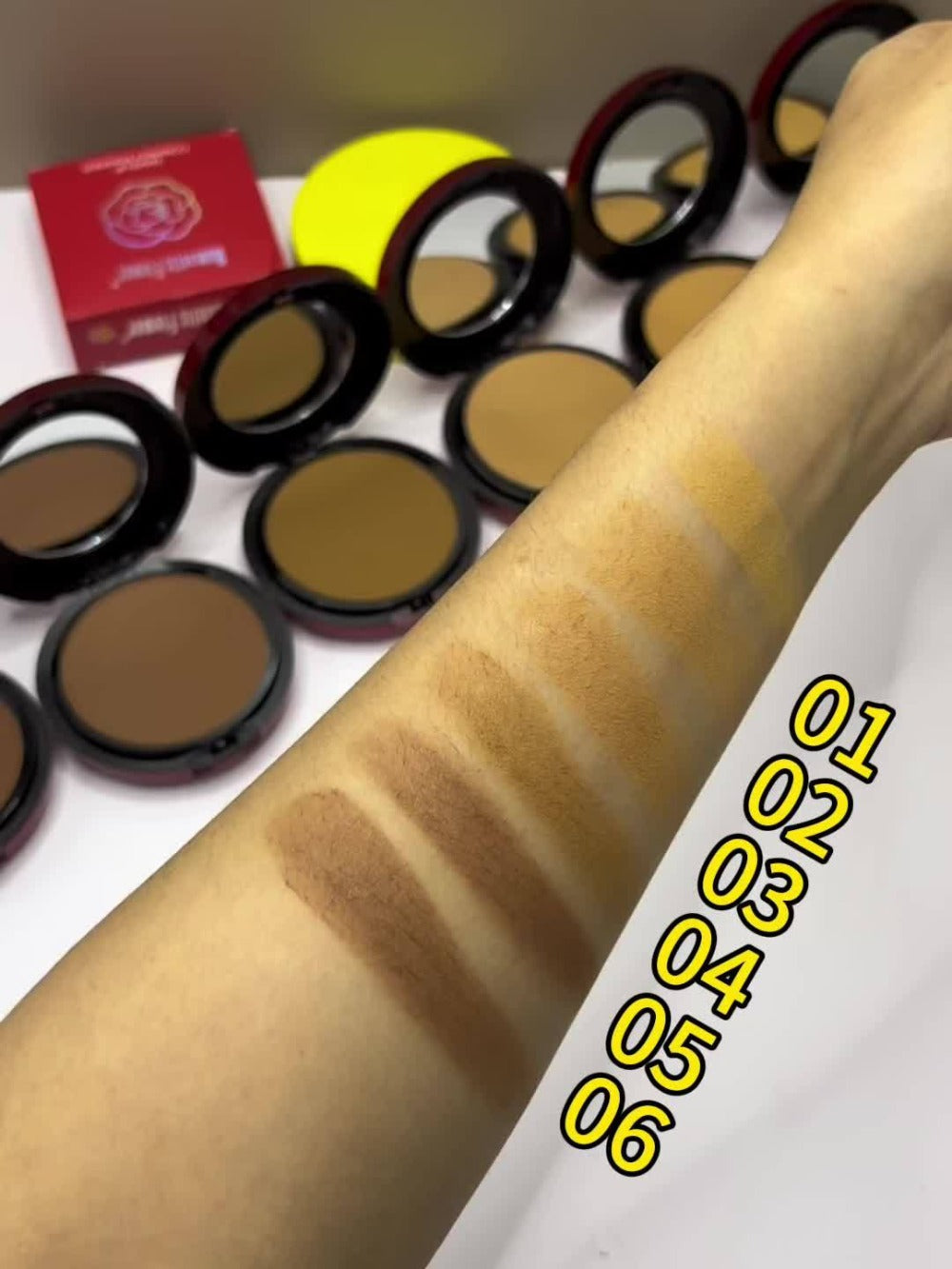 Pressed Powder Foundation Contour Matte Ful1l Coverage Oil Control Waterproof, 6 Shades Light to Dark — image 21