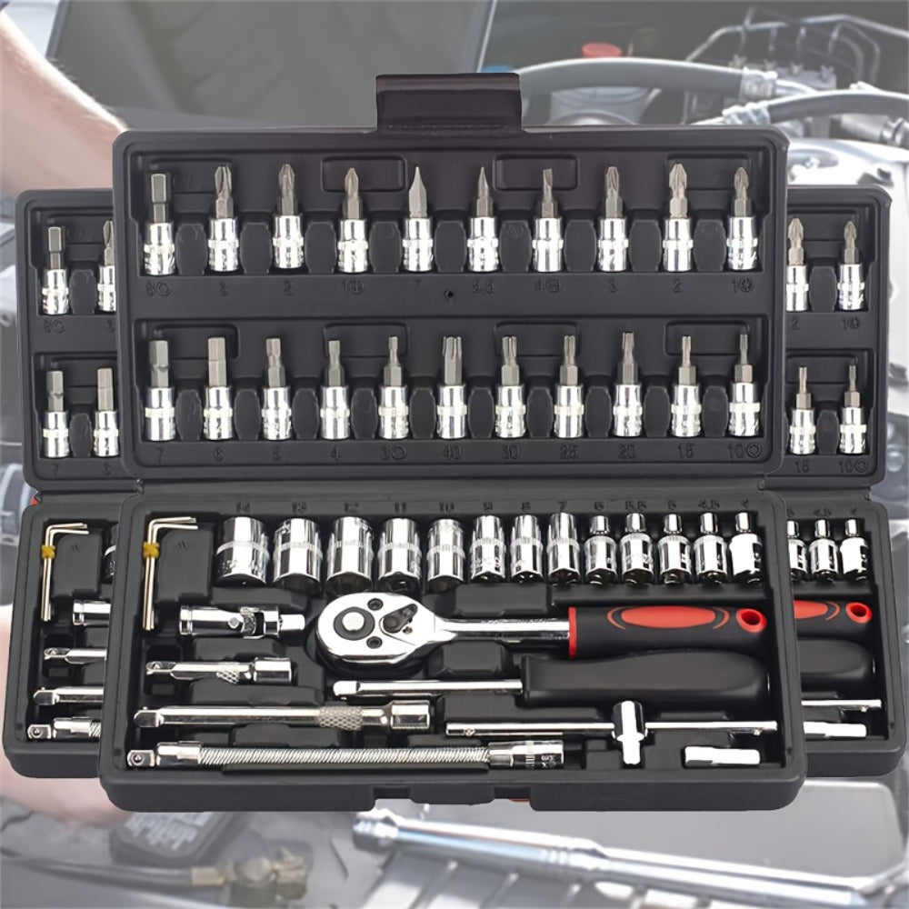 Automotive Socket and Hand Tool Kit in 45-Piece Case or 898-Piece Rolling Cabinet Checkout Options — image 4