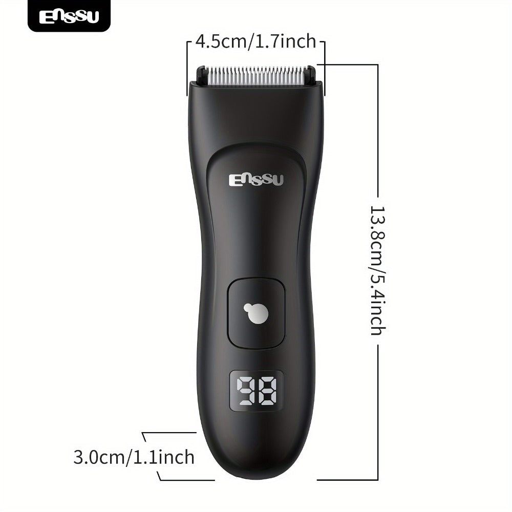 Ceramic-Blade Body Hair Trimmer with IPX7 Rating, LCD Display, Charging Stand and Black Housing — image 5