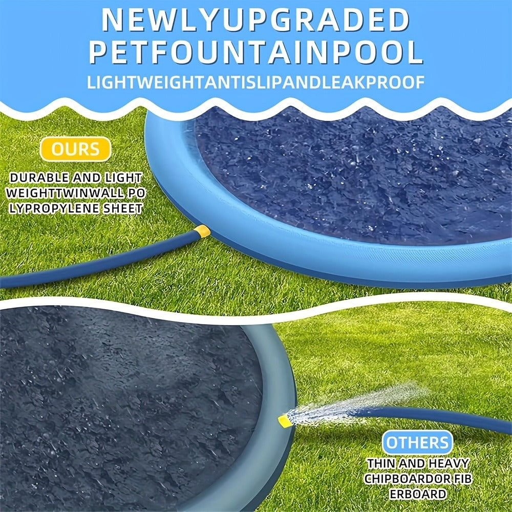 Dog Splash Pad for Large Dogs Extra Thick 0.6mm, Sprinkler Pool & Cooling Mat for Jumbo & Big Breeds — image 6