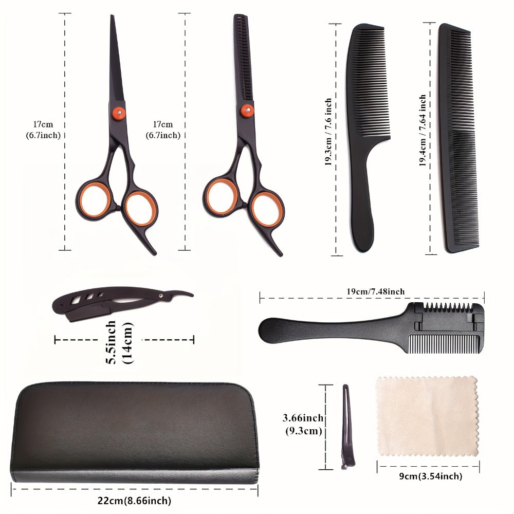 Professional Hair Cutting Scissors & Thinning Shears Set 6.0 Inch – 4CR Stainless Steel 62HRC, 20-30% Thinning Rate — image 6
