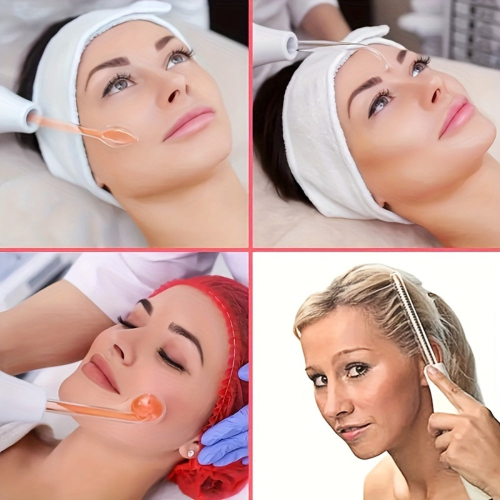 High Frequency Facial Massager 4-in-1 Skin Care Stick Portable Home Use Acne Treatment Rejuvenation Beauty for Home or Salon 