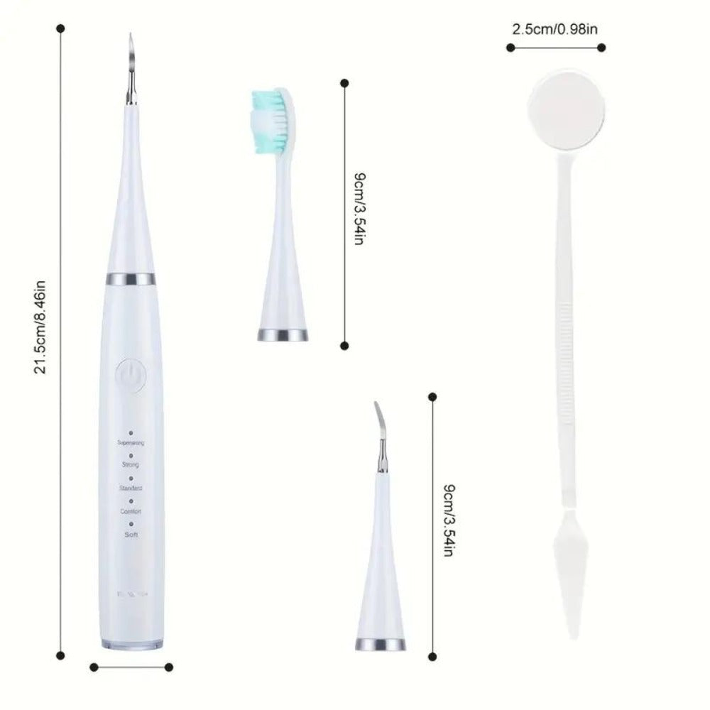 Electric Teeth Cleaner Kit USB Rechargeable, 5 Cleaning Modes Dental Scaler Plaque Tartar Remover Gum Health — image 6