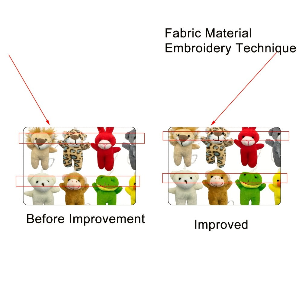 24-Piece Assorted Mini Plush Animal Set with 2–3 Inch Figures, Hanging Loops and Random-Color Option — image 7