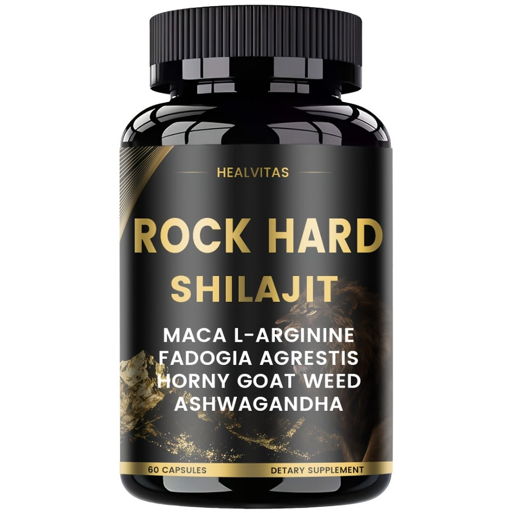 Shilajit Ashwagandha Capsules with Taurine, Ginseng & Turmeric, 5-in-1 Natural Energy, Mood, Nerve & Antioxidant Support — im